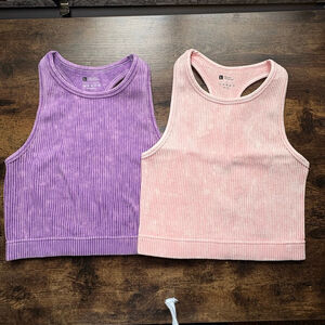 Women's racer‎ back tanks L Pink Purple
